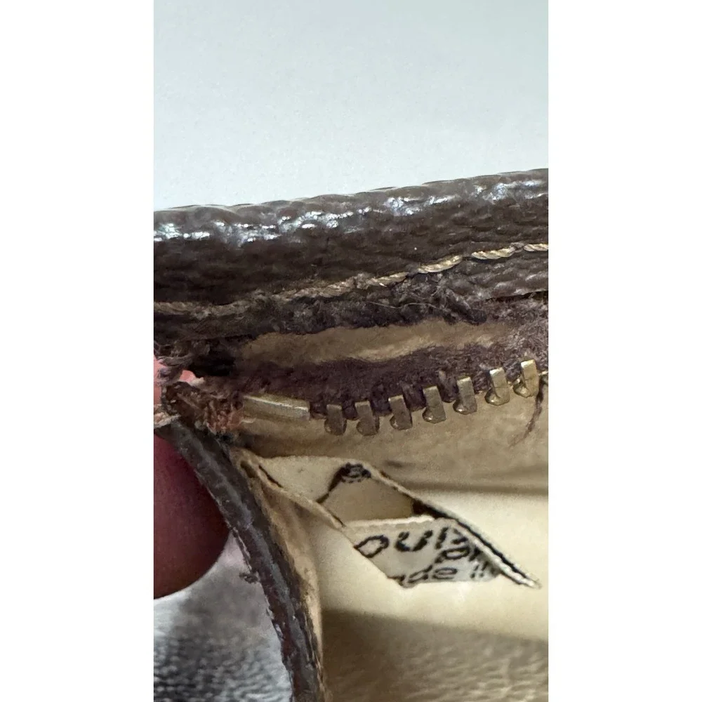 Louis Vuitton ClutchPouch Bag LV Monogram Brown Zipper Closure